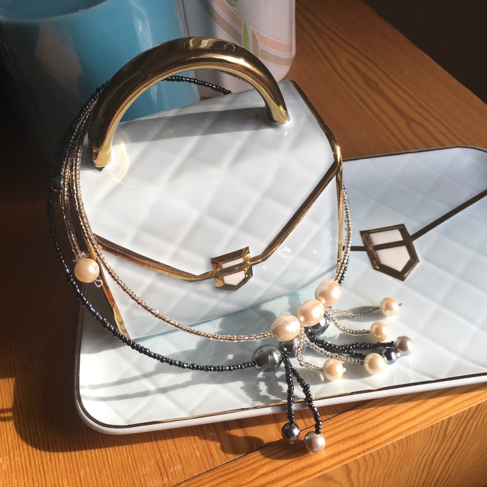 2 Faux Pearl choker/necklace